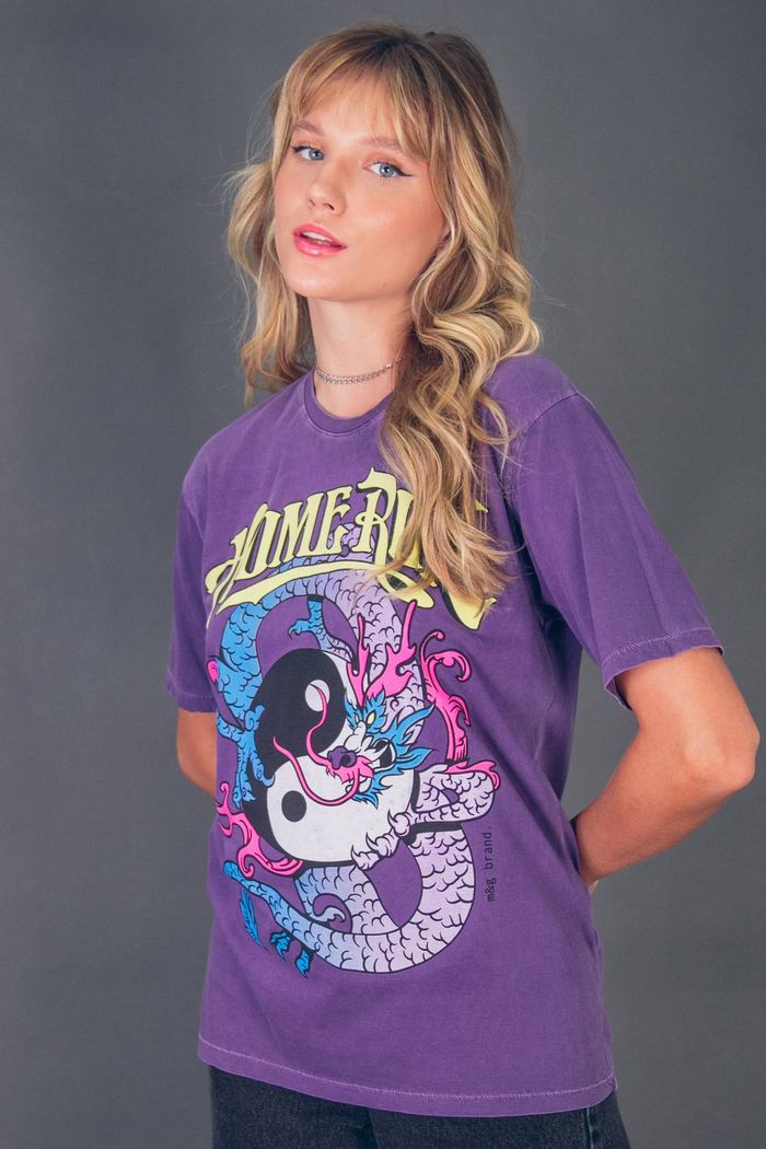 T-SHIRT BOYFRIEND ROXO HOME RUN