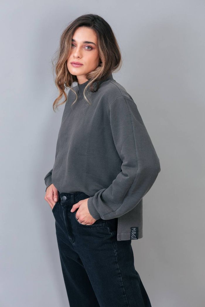 CASACO DE MOLETOM CHUMBO GOLA ALTA