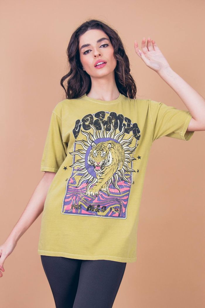 T-SHIRT BOYFRIEND PISTACHE COSMIC
