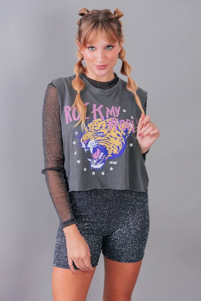 BERMUDA BIKER DE BRILHO SHINE