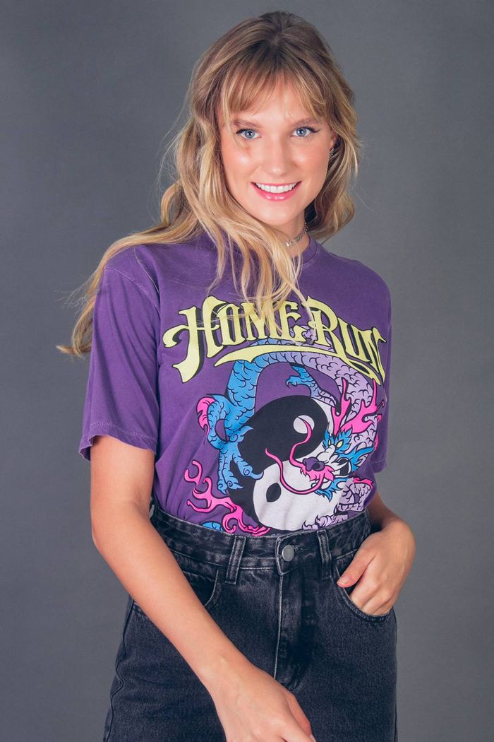 T-SHIRT BOYFRIEND ROXO HOME RUN