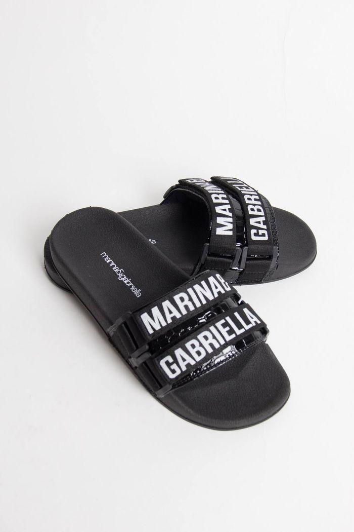 SLIDE PRETO COM VELCRO M&G