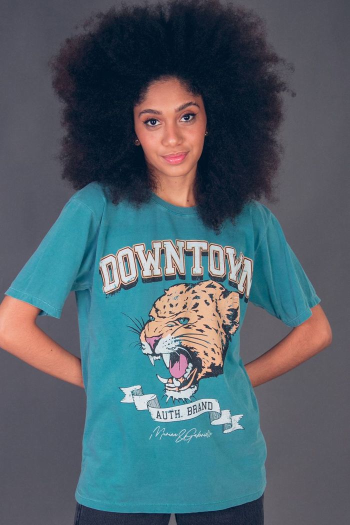 T-SHIRT BOYFRIEND VERDE ESCURO DOWNTOWN