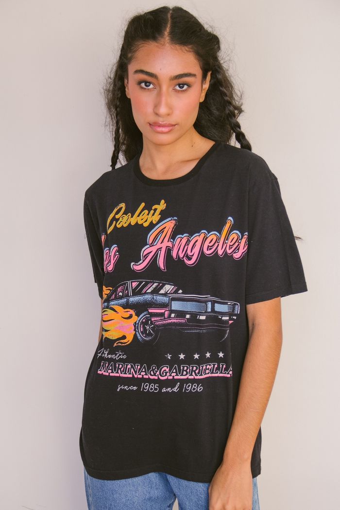 T-SHIRT BOYFRIEND PRETA COOLEST L.A