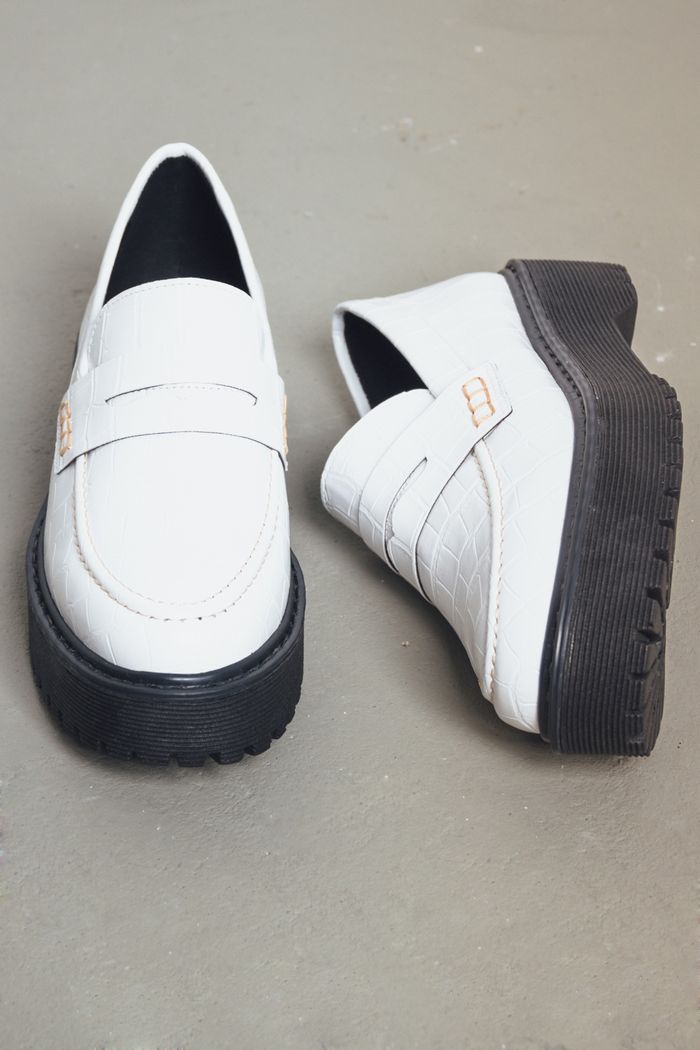 MOCASSIM BRANCO CROCO