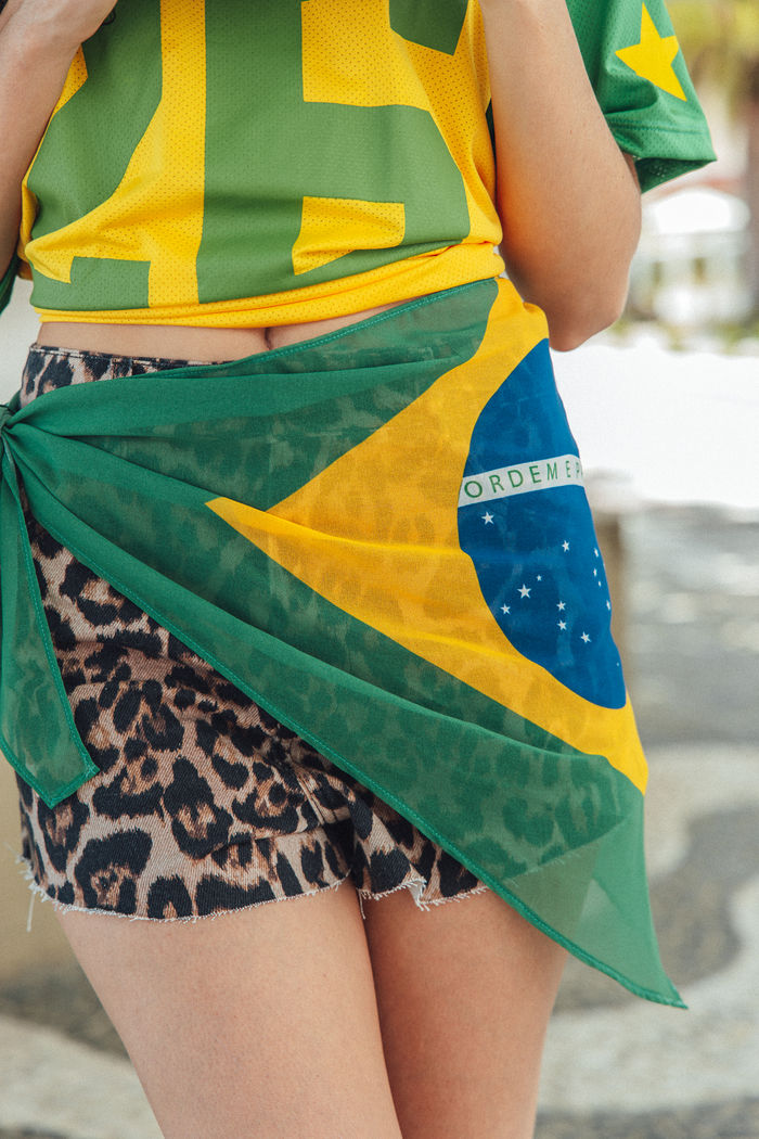 LENÇO DE CREPE BRASIL