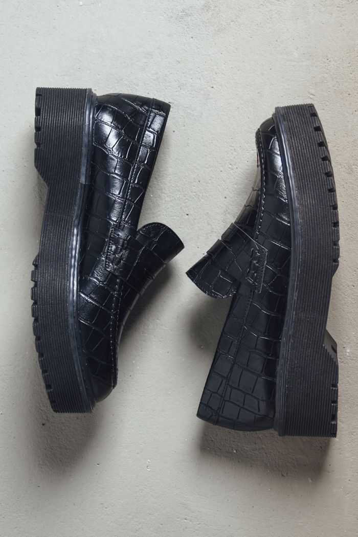 MOCASSIM PRETO CROCO