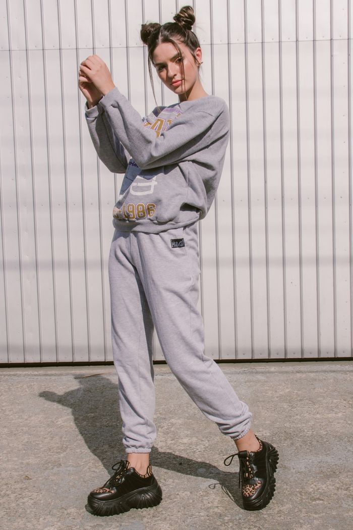 CALÇA DE MOLETOM MESCLA PELUCIADO