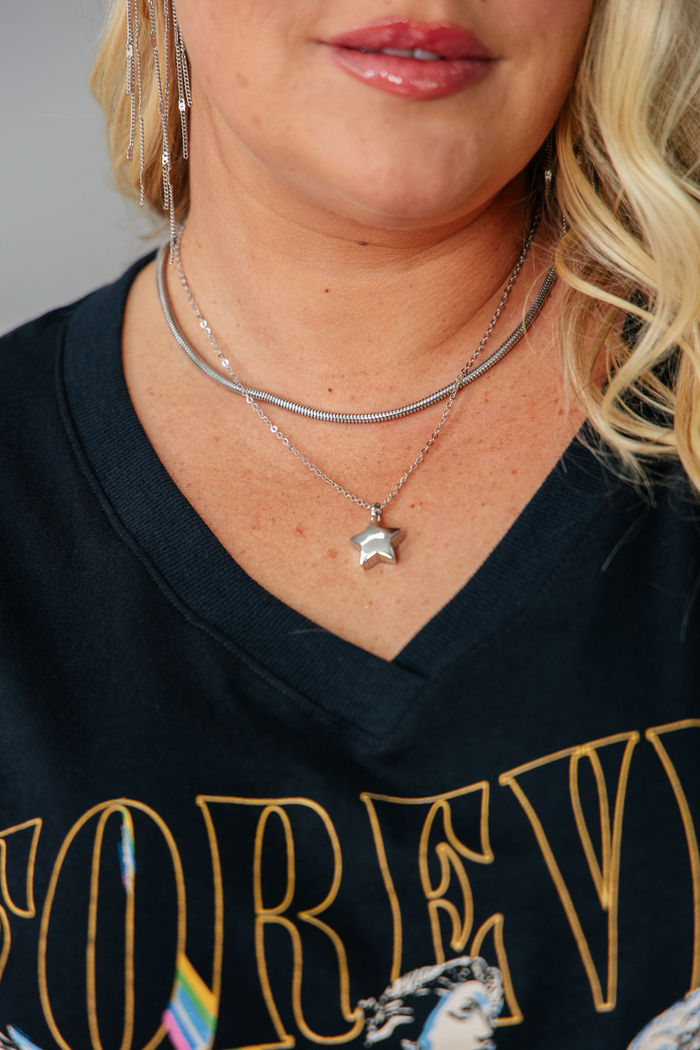 COLAR PRATA COM ESTRELA