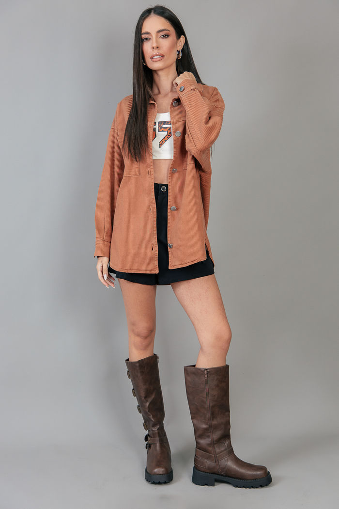 JAQUETA COTELÊ OCRE