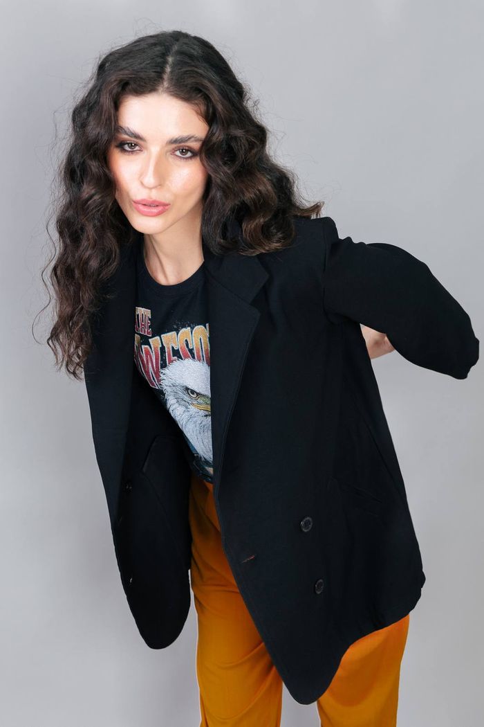 BLAZER PRETO NINA OVERSIZED