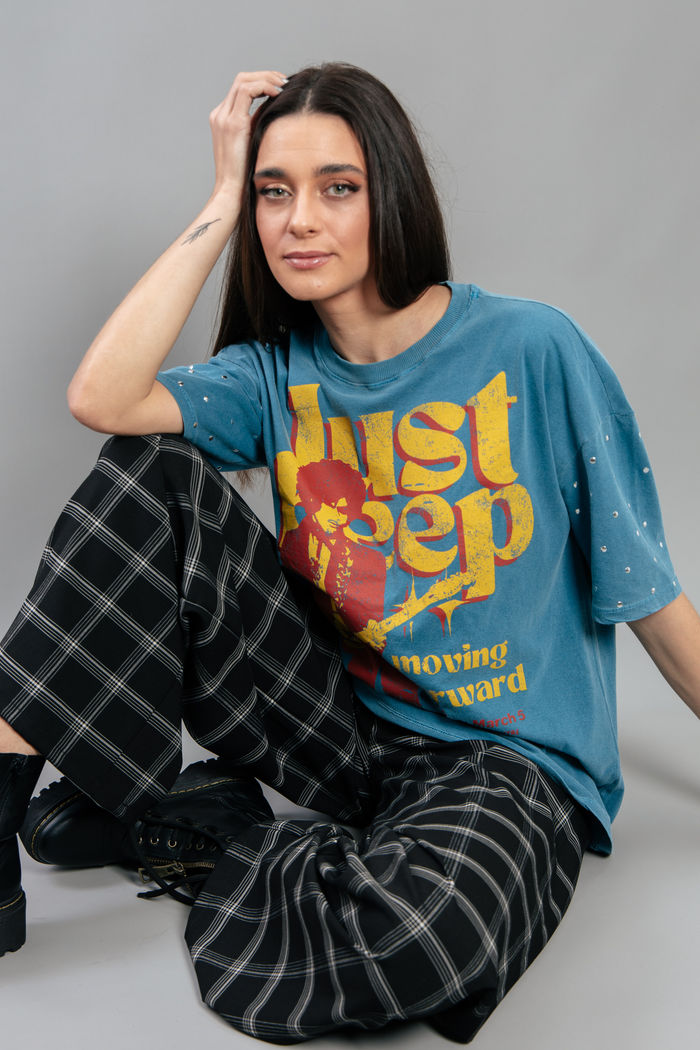 CALÇA ALFAIATARIA XADREZ COM ELÁSTICO NA CINTURA