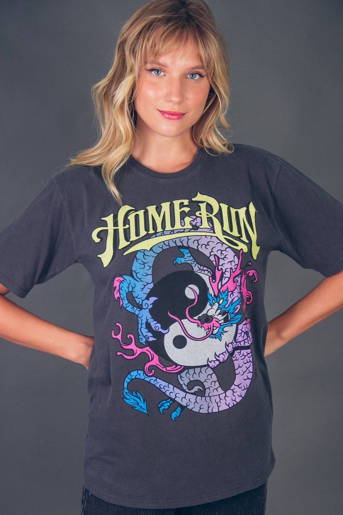 T-SHIRT BOYFRIEND PRETA CORASTONE HOME RUN