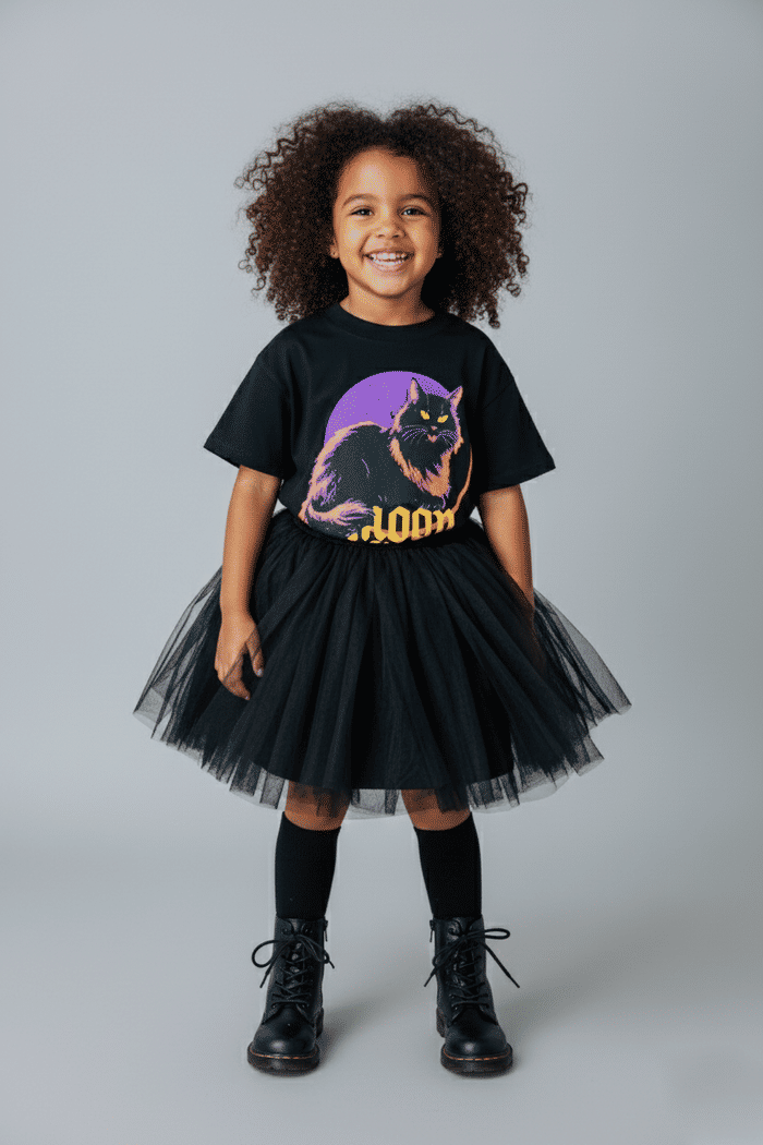 T-SHIRT INFANTIL PRETA  MOON LIGHT