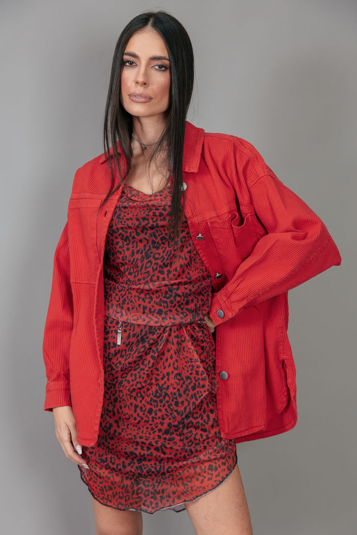 JAQUETA COTELÊ VERMELHO