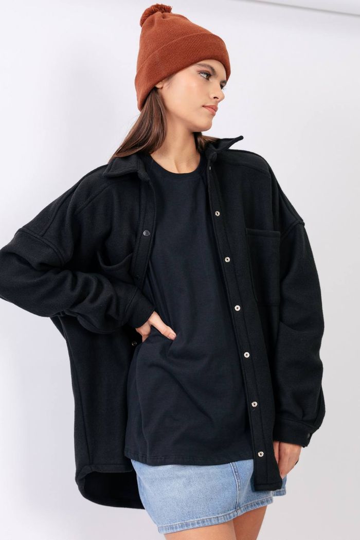 CASACO OVERSIZED PRETO SOFT