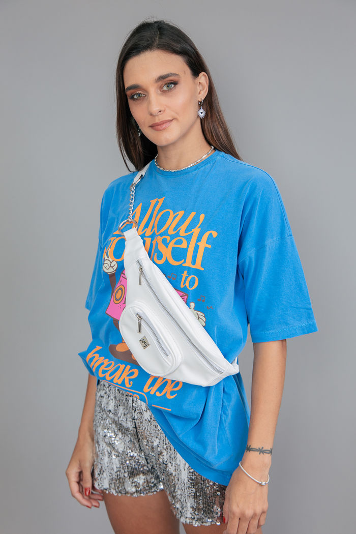 POCHETE COM BOLSINHO EM NAPA BRANCA