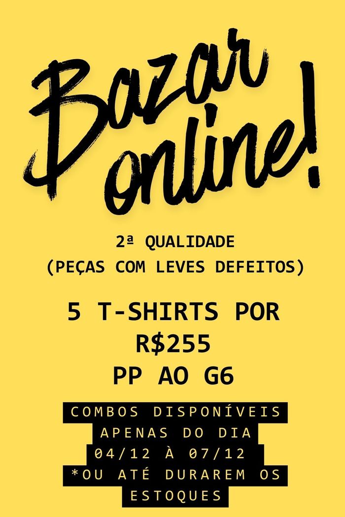 COMBO 5 TEES 2ª QUALIDADE