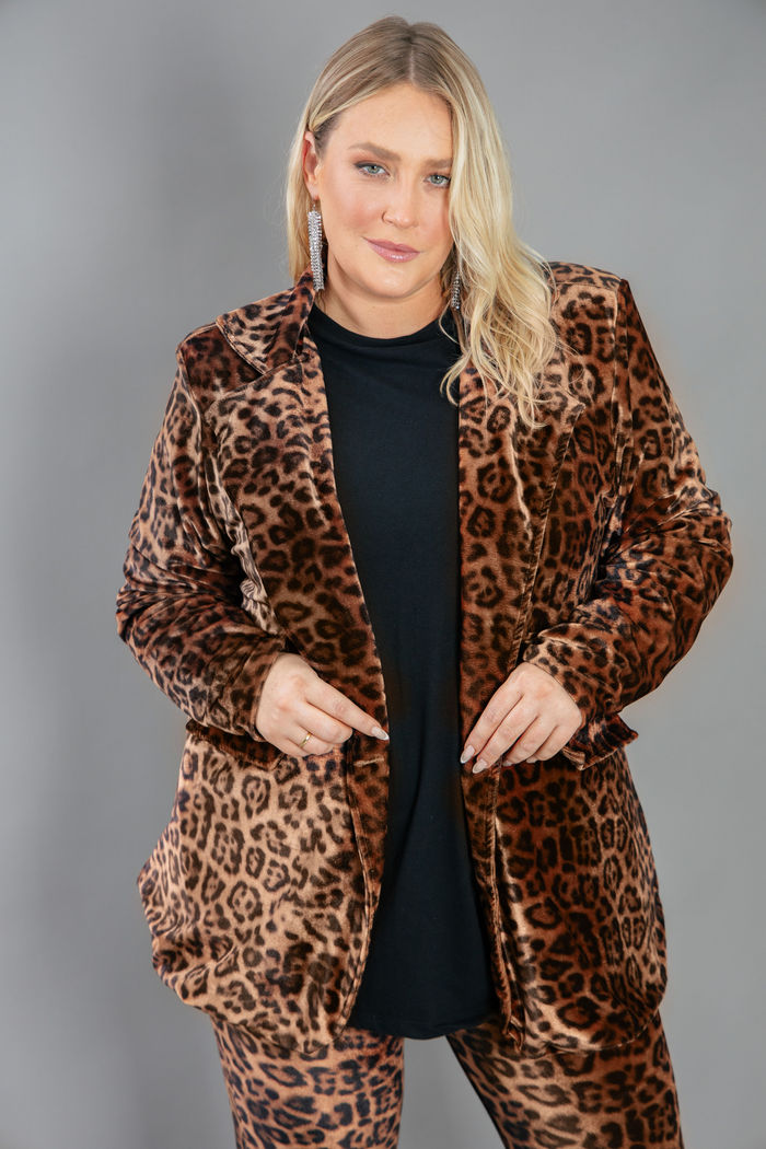 BLAZER VELUDO MOLHADO ONCINHA