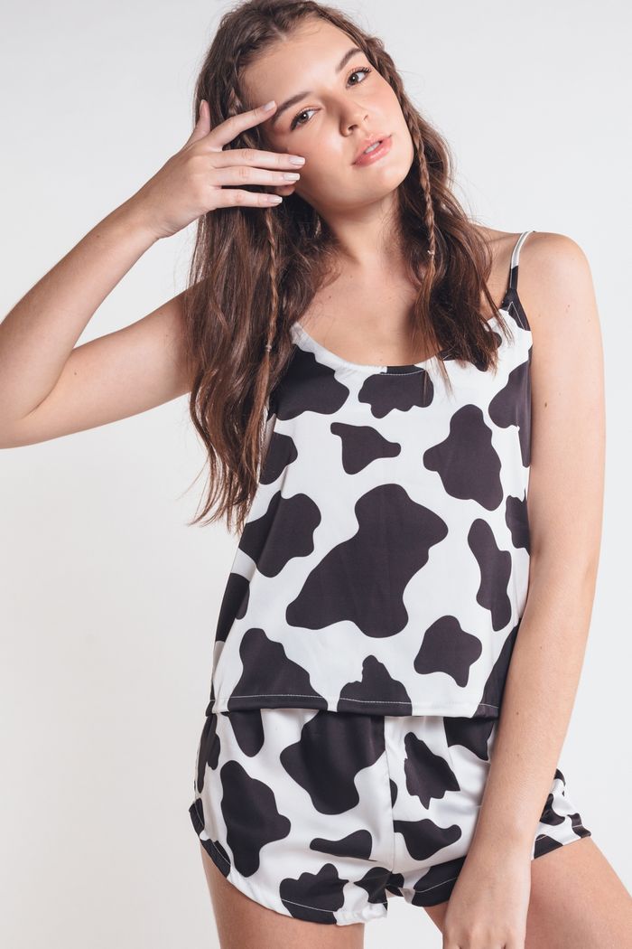 PIJAMA DE ALCINHA VAQUINHA