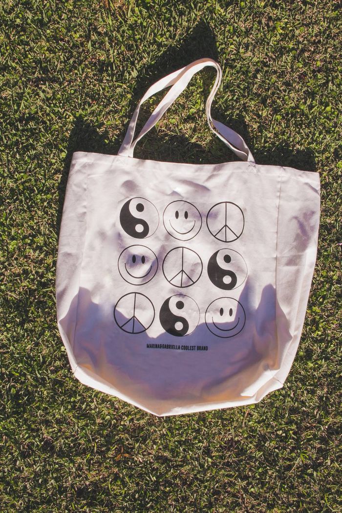 BOLSA ECOBAG GRANDE CRUA PEACE