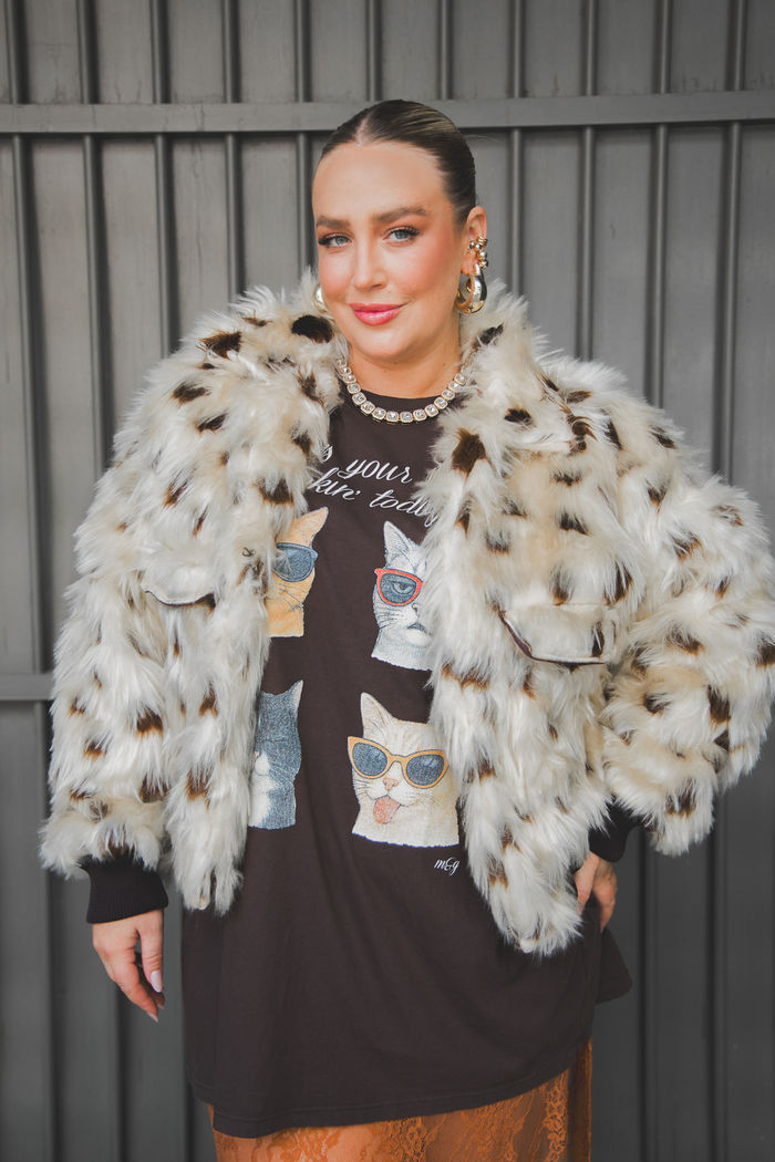 CASACO PELUCIADO BAMBI PRINT