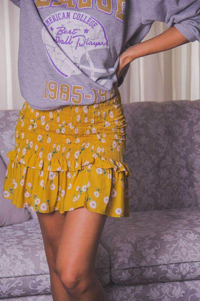 SAIA DE TECIDO DAISIES LASTEX