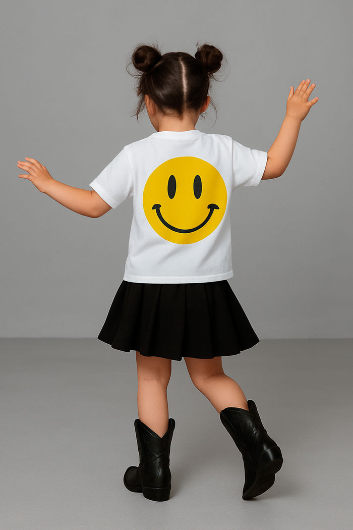 T-SHIRT INFANTIL BRANCA COM SMILE COSTA