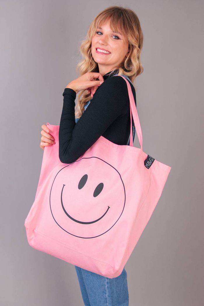 BOLSA ECOBAG GRANDE ROSA SMILE