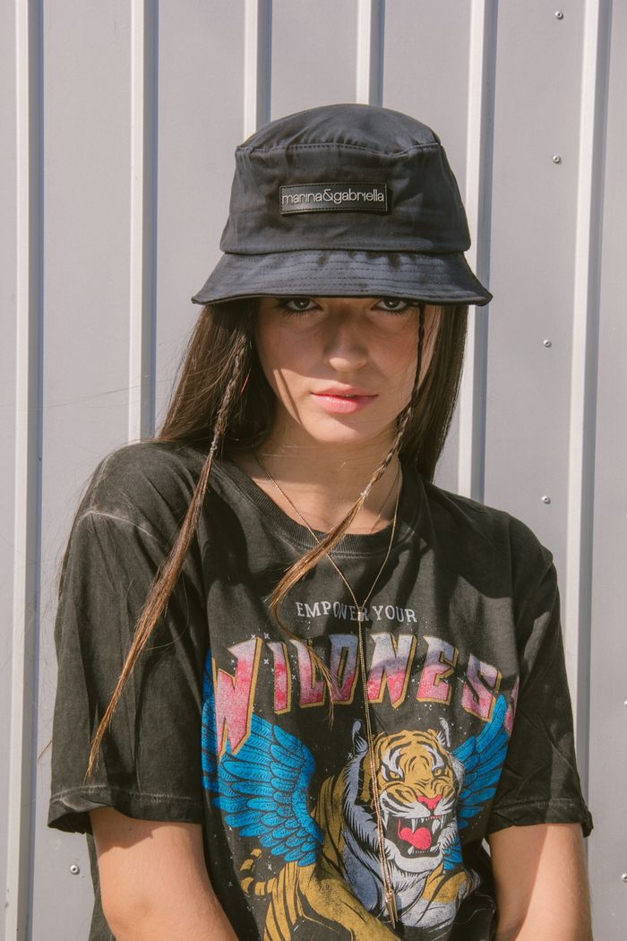 BUCKET ESTONADO SARJA PRETO