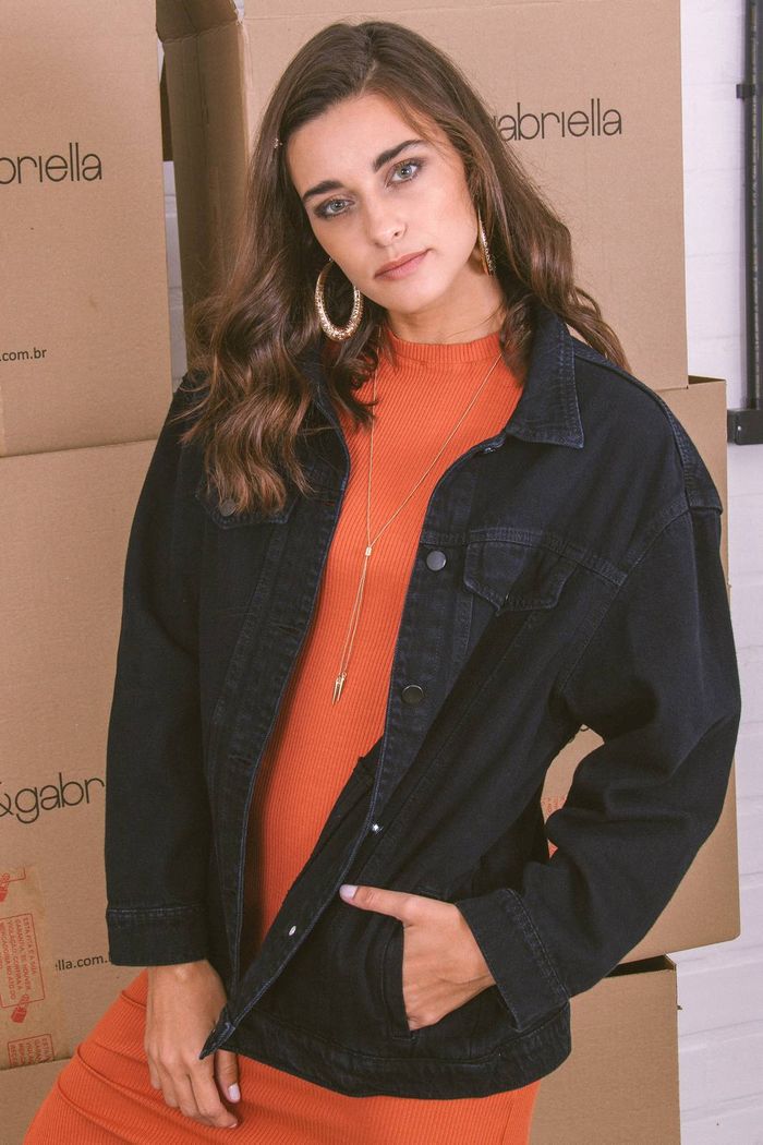JAQUETA PRETA DENIM