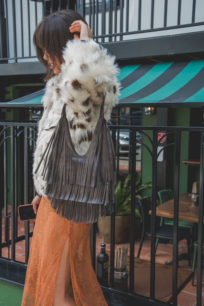 BOLSA NAPA FRANJAS MARROM