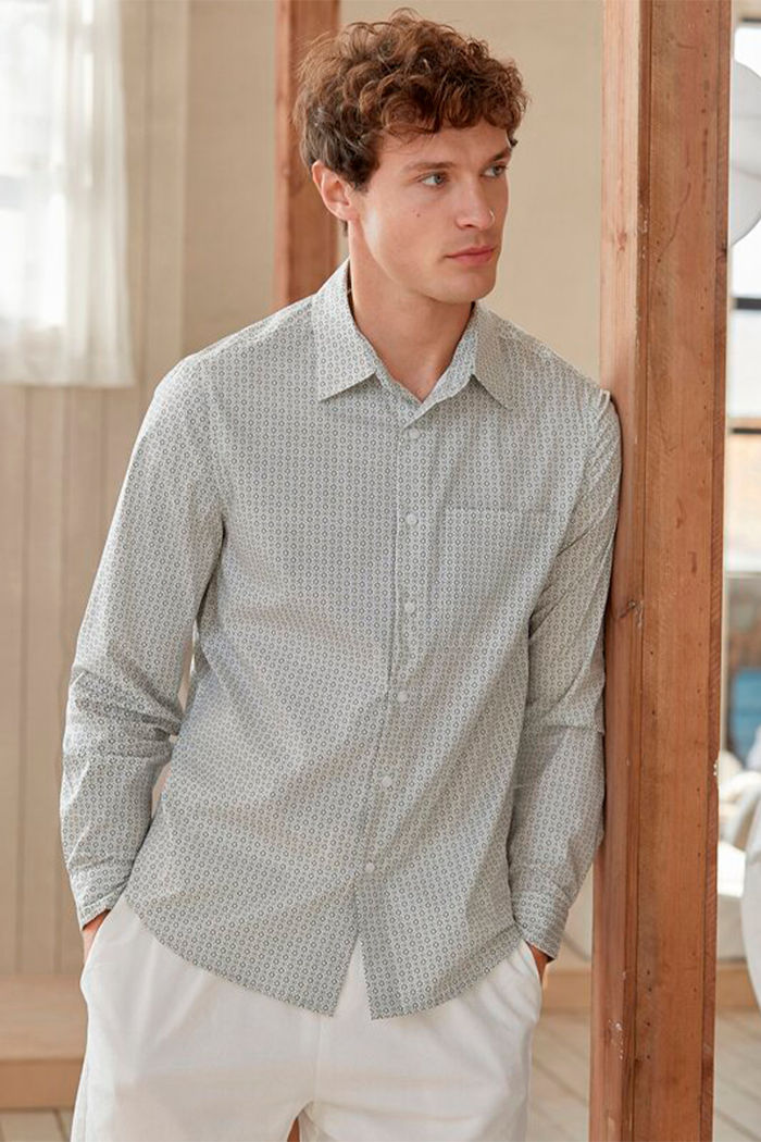 Bolso Estampa em toda a parte Looks para o Trabalho Camisa Masculina