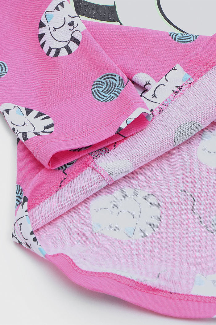 Pijama Kyly Longo Infantil Full Print Rosa