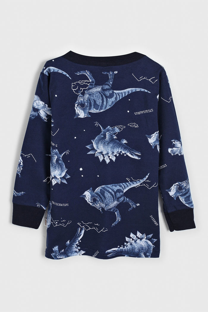 Camiseta Elian Infantil Dinossauro Azul-Marinho