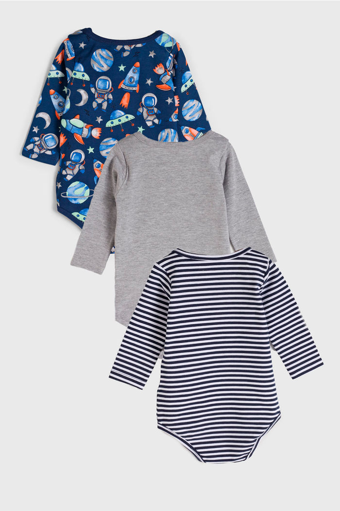 Kit 3pçs Elian Infantil Foguete Azul-Marinho