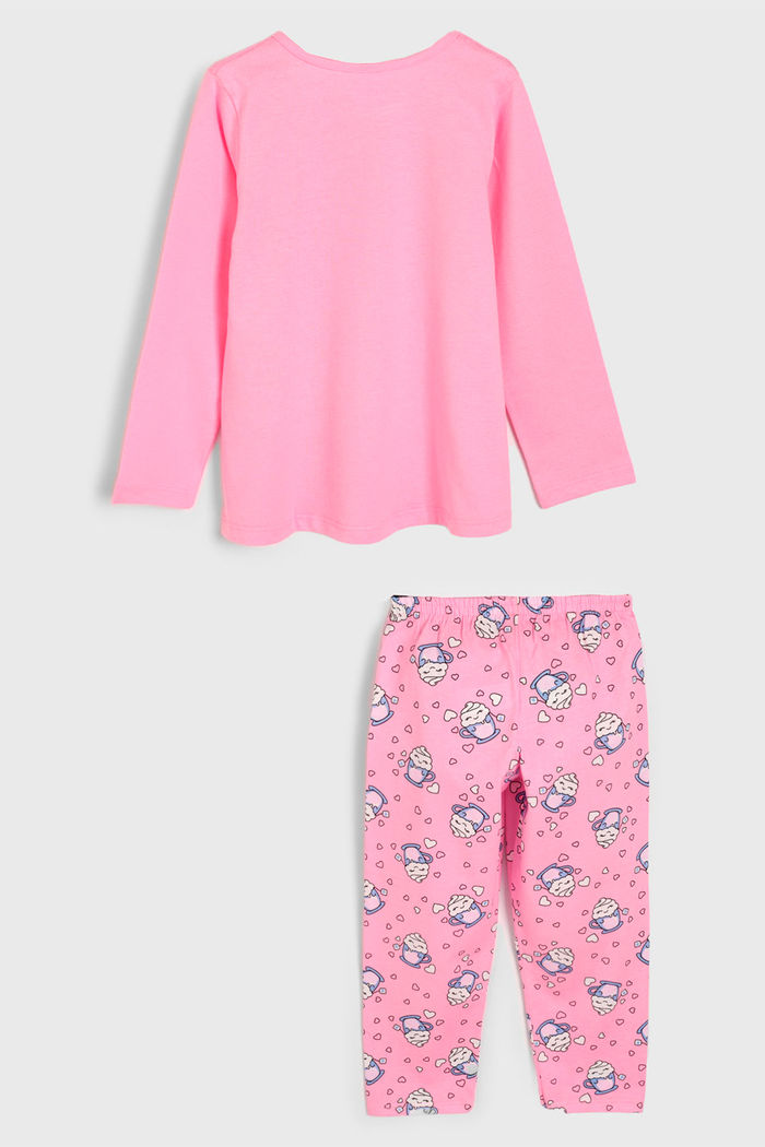 Pijama Kyly Longo Infantil Guaxinim Rosa