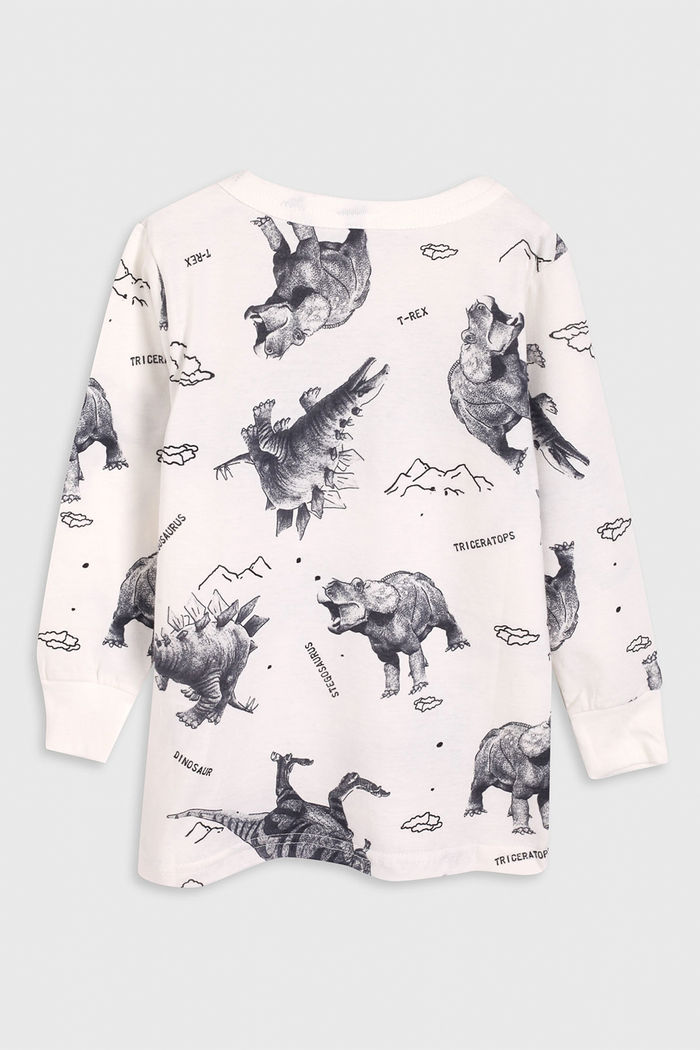 Camiseta Elian Infantil Dinossauro Off-White