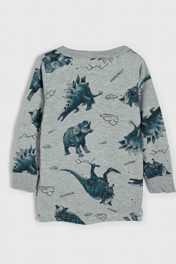 Camiseta Elian Infantil Dinossauro Cinza