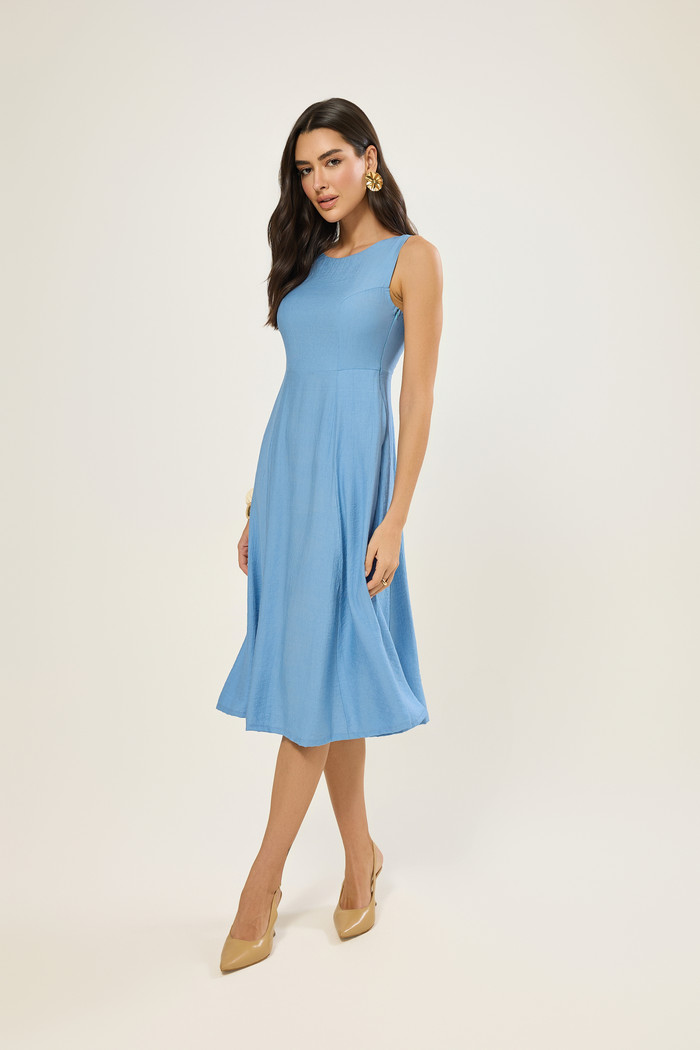 Vestido Midi com Bolso