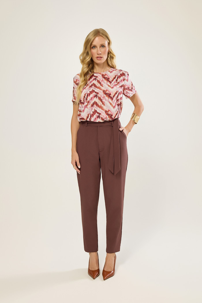 Blusa Manga Curta Estampa Exclusiva