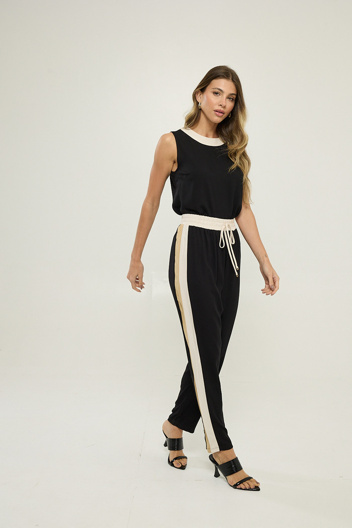 Blusa sem Manga Bicolor