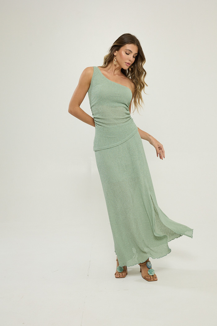 Saia Em Malha com Textura