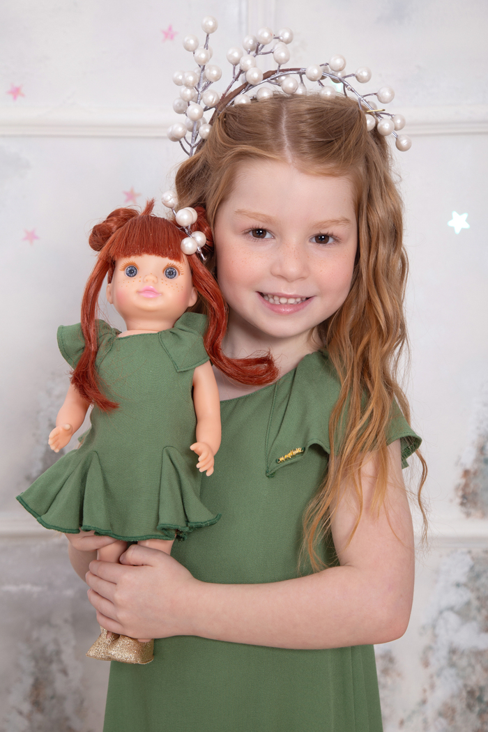 Vestido em viscose babados