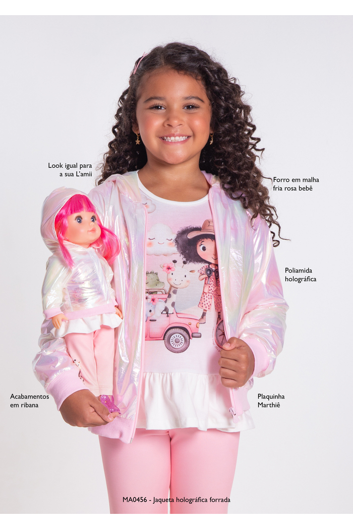 Jaqueta holográfica forrada