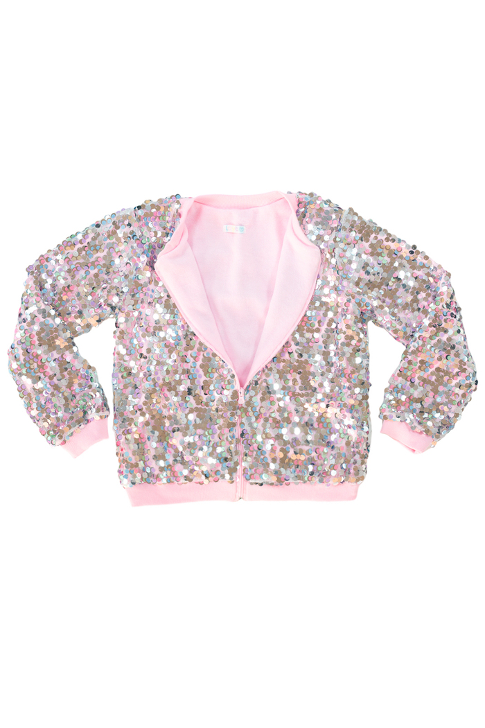 Jaqueta paetê forro moletom