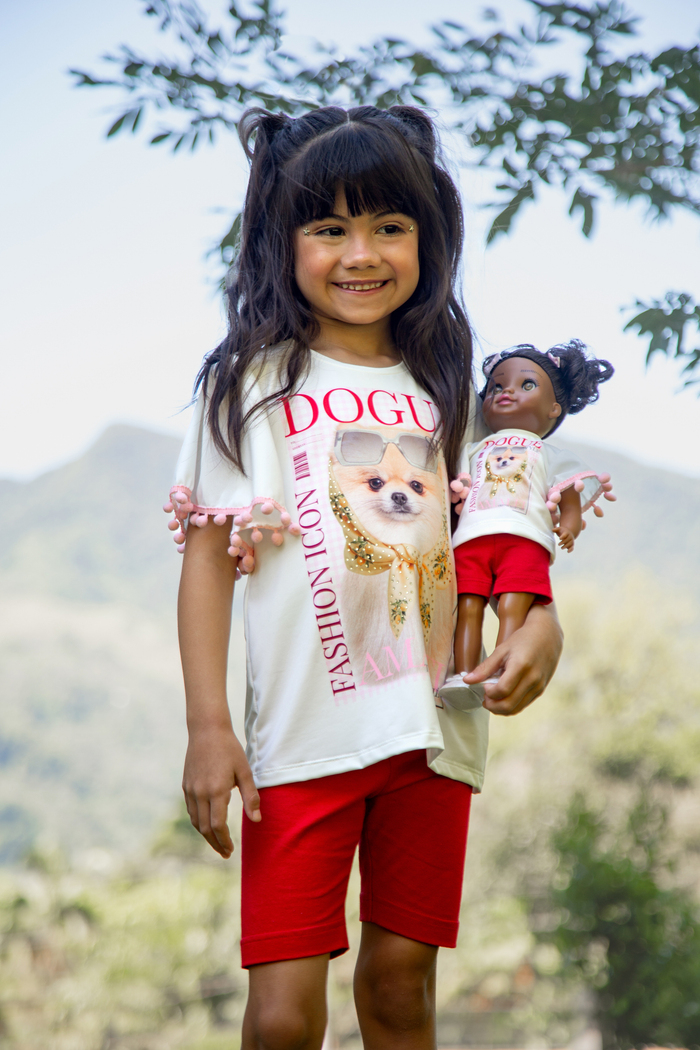 Conjunto Dogue com legging ciclista