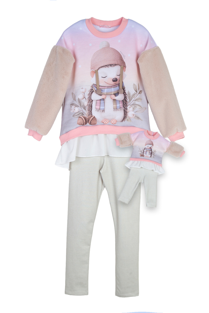 Conjunto ouriço felpado