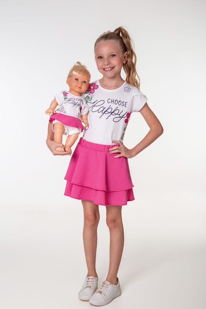 Conjunto Choose Happy com pérolas