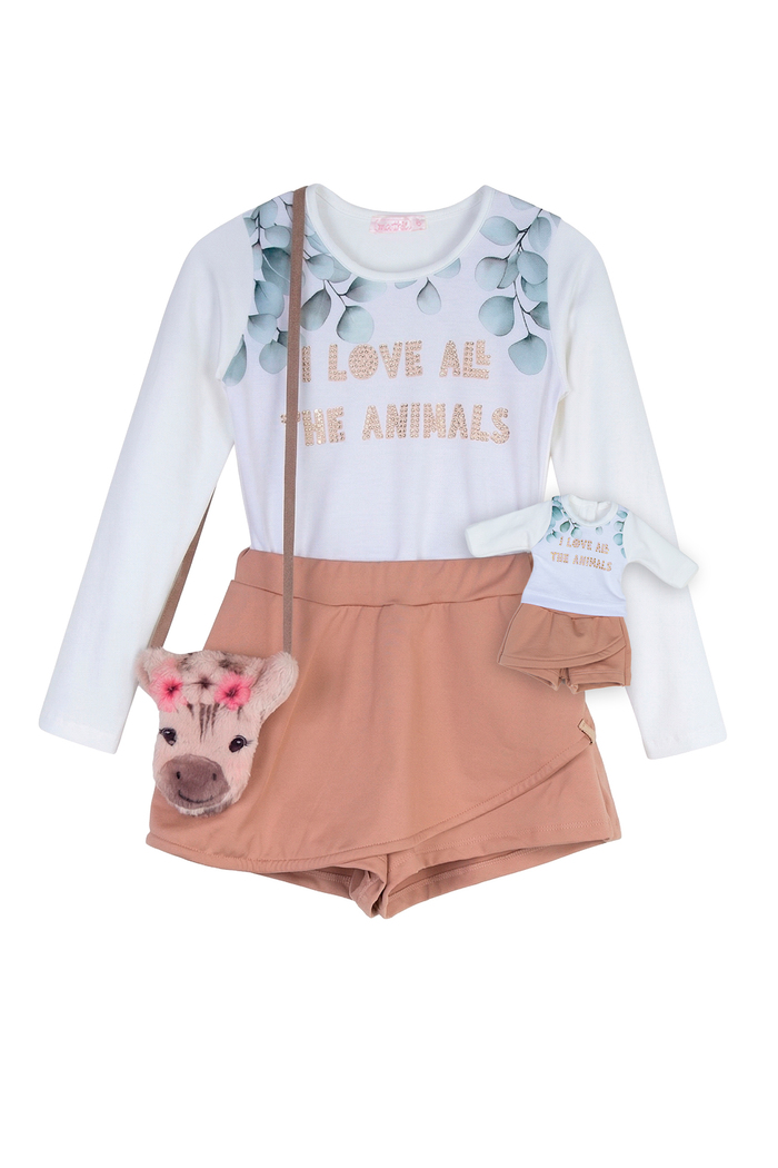 Conjunto All the Animals com bolsa